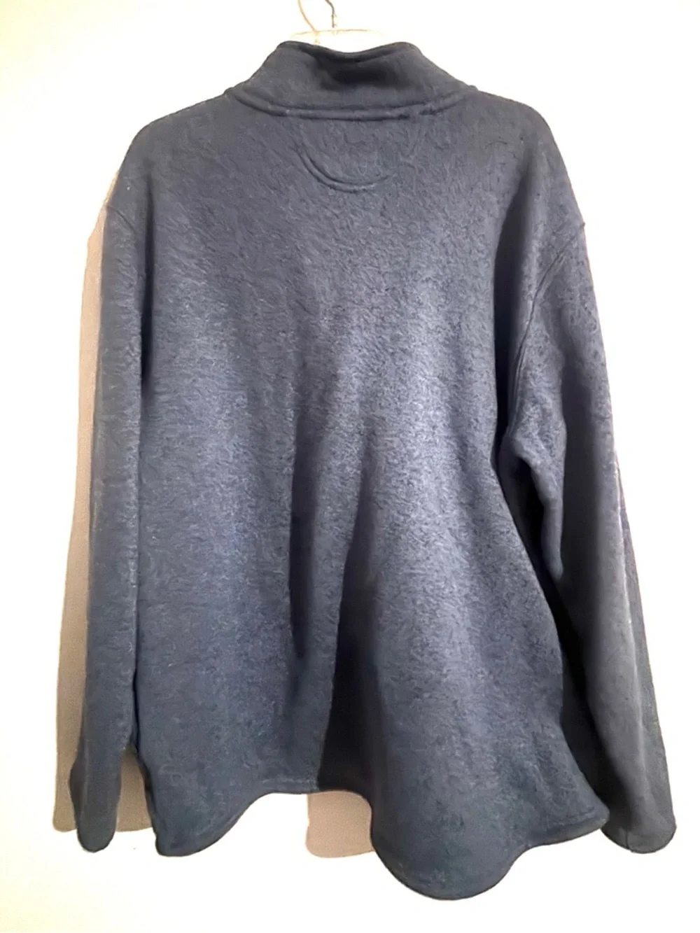 Carhartt Sz 2XL Blue Grey Quarter Zip Up Pullover Fleece w/Snap Chest Pocket